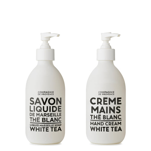 Liquid Marseille Soap & Hand Cream 10 fl. oz. - White Tea - Cie Luxe | Your Life Styled