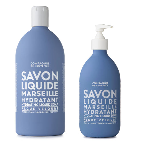 Hydrating Liquid Marseille Soap & Refill Set - Velvet Seaweed - Cie Luxe | Your Life Styled