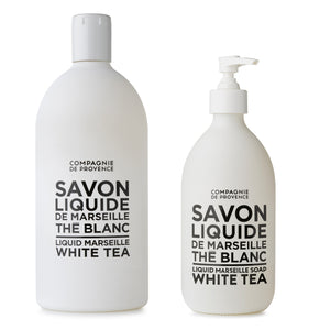Liquid Marseille Soap & Refill Set - White Tea - Cie Luxe | Your Life Styled