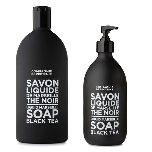Liquid Marseille Soap & Refill Set - Black Tea - Cie Luxe | Your Life Styled