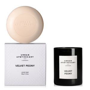 Body & Home Romance Soap + Candle Gift Set, Velvet Peony