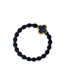 Load image into Gallery viewer, Enamel Gold Quatrefoil - Black