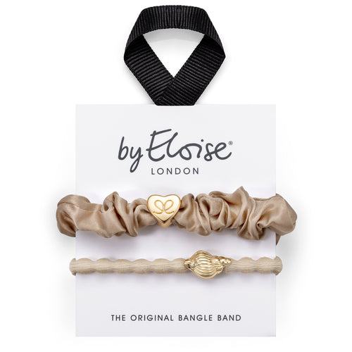 Shimmering Sands Silk Scrunchie & Bangle Band Set