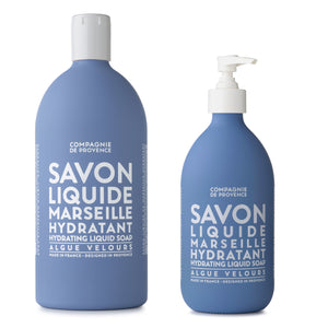 Hydrating Liquid Marseille Soap & Refill Set - Velvet Seaweed Bundle