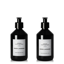 Load image into Gallery viewer, Green Lavender Luxury Hand &amp; Body Wash + Hand &amp; Body Lotion