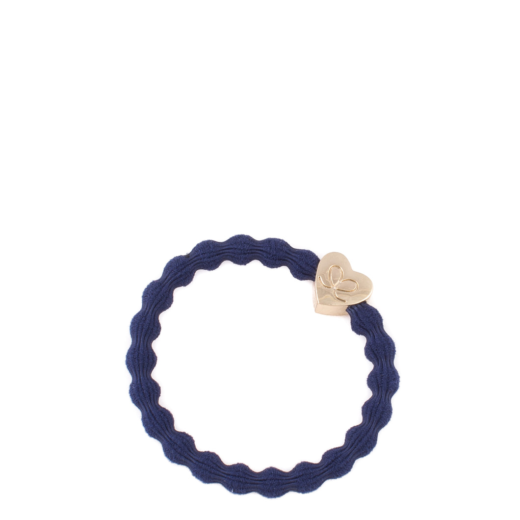 Gold Heart - Navy