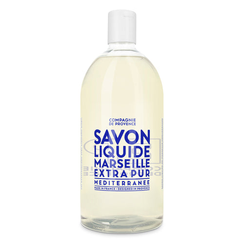 Liquid Marseille Soap Refill 33.8 fl. oz. - Mediterranean Sea - Cie Luxe | Your Life Styled