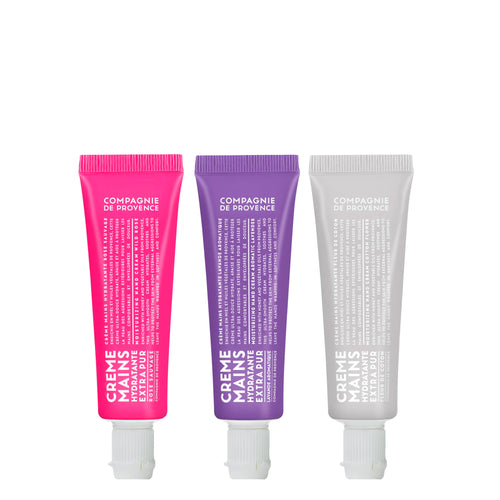 Floral Travel Hand Cream Trio - Rose, Cotton & Lavender