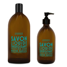 Load image into Gallery viewer, Uplifting Liquid Marseille Soap &amp; Refill Set - Mint Basil
