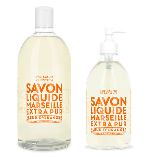 Liquid Marseille Soap & Refill Set - Orange Blossom - Cie Luxe | Your Life Styled