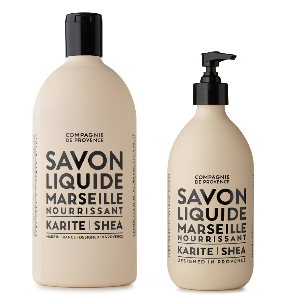 Liquid Marseille Soap & Refill Set - Karité (Shea Butter) - Cie Luxe | Your Life Styled