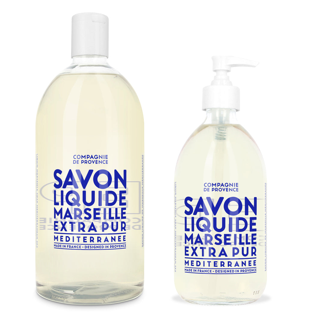 Liquid Marseille Soap & Refill Set - Mediterranean Sea - Cie Luxe | Your Life Styled