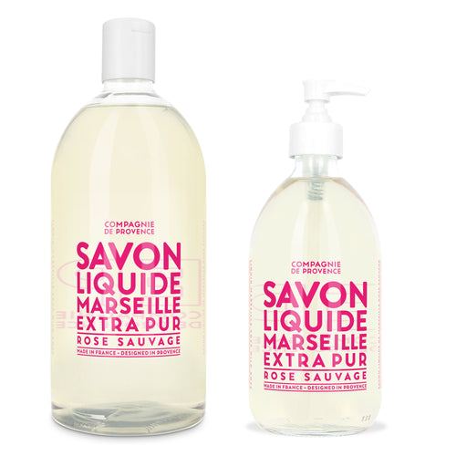 Liquid Marseille Soap & Refill Set - Wild Rose - Cie Luxe | Your Life Styled