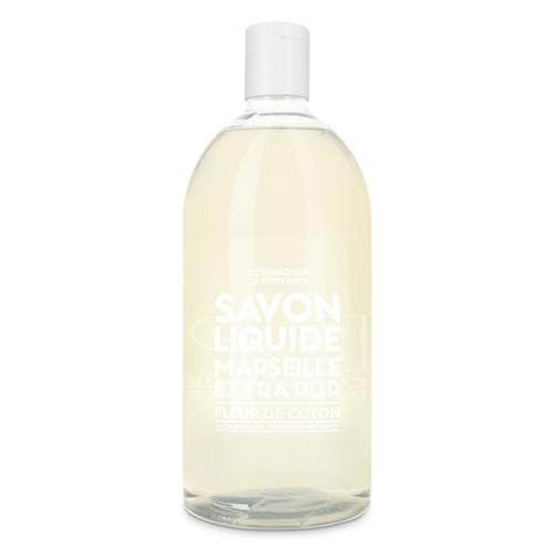 Liquid Marseille Soap Refill 33.8 fl. oz. - Cotton Flower - Cie Luxe | Your Life Styled