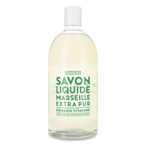 Liquid Marseille Soap Refill 33.8 fl. oz. - Revitalizing Rosemary - Cie Luxe | Your Life Styled