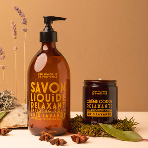 Relaxing Liquid Marseille Soap & Body Cream - Anise Lavender Duo