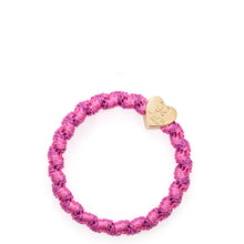 Load image into Gallery viewer, Woven Gold Heart - Bubblegum Pink